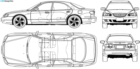 1993 Mazda Millenia/Xedos 9 Sedan blueprint